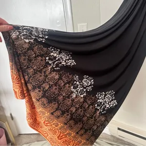 Chic Black and Orange Maxi Dress thumbnail 5