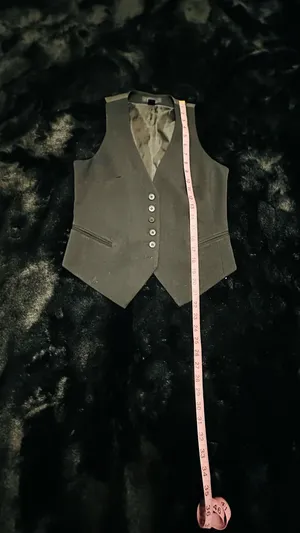 H&M Black Tailored Vest Waistcoat Size US 4 EUR 34 Button Front Adjustable Back Classic Fit thumbnail 3