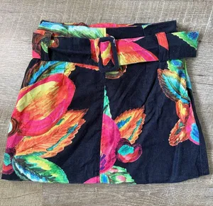 Farm Rio Tropical Linen Mini Skirt Size XS thumbnail 1