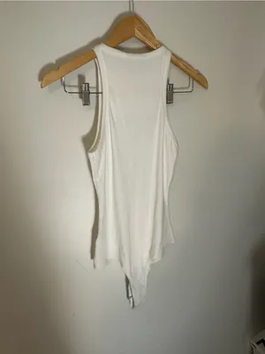NWOT Agolde Rianne high neck bodysuit white small thumbnail 5