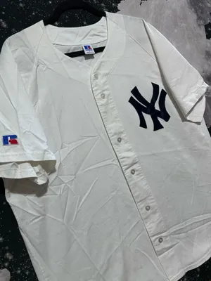 Russell Athletic New York Yankees Button Up Home Jersey thumbnail 3