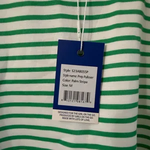 Addison Bay Stripe Long-sleeve Crewneck Pull-on Top(Size Medium) thumbnail 10