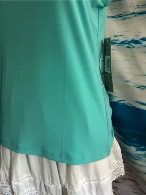 Complements Women’s Scoop Neck Tank Top in Aqua Teal SM NWT thumbnail 4