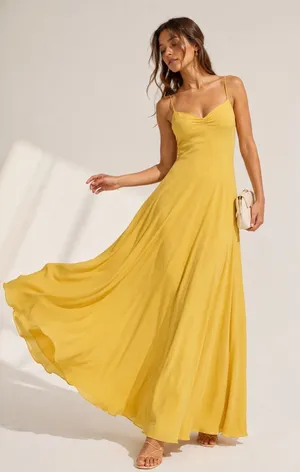 Reformation Thistle Dress in Dandelion 4 thumbnail 1