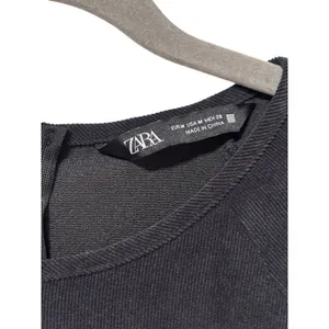 Zara Women’s Black Faux Suede Shift Dress Balloon Sleeve Back Zip Size Medium thumbnail 3