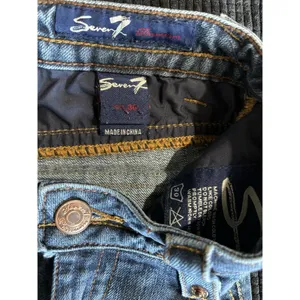 SEVEN 7 Denim Med‎ Wash Denim Jeans Stitching Studs Size 30 Low Rise thumbnail 5