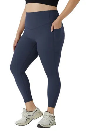 Halara - UltraSculpt High Waisted Tummy Control Pocket Leggings Navy Sz L thumbnail 1