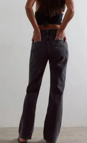 NWT Free People Xena Slim Straight Nonstretch Denim Jeans 31, DARK NIGHT thumbnail 6