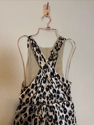 Ann Taylor Animal‎ Print Halter Maxi Dress Size Large thumbnail 6
