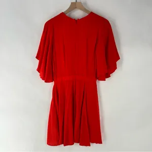 Yumi Kim Over The Edge Dress Vibrant Red Tie Front‎ Cutout Mini Size XS thumbnail 11