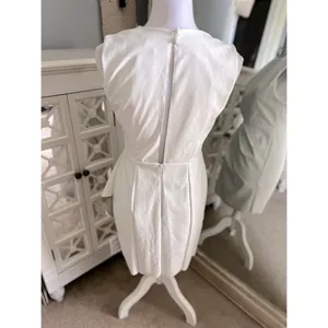 ASOS DESIGN NWT faux leather mini dress in white size 4 thumbnail 9