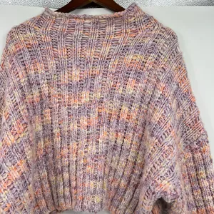 Free People confetti pullover cropped oversized snuggly pink sweater size small thumbnail 7