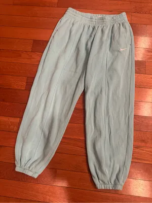 Nike Pastel Light Blue Pintuck Pleated Joggers Sweatpants NWOT Size Large thumbnail 2