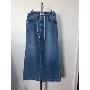 PAIGE Zoey Wide Leg Jeans Blue Coastline Drawstring High Rise 26 thumbnail 2