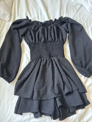 Black Smocked Romper thumbnail 1