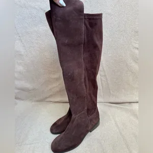 Lucky Brand Women's Brown Suede Calypso Over the Knee Boots Size 5.5M 36 thumbnail 4