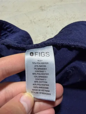 Figs Navy Blue Drawstring scrub Jogger Pants large thumbnail 6