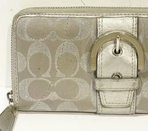 Coach Hampton Signature wallet Tri-Fold envelope Silver/Grey thumbnail 2