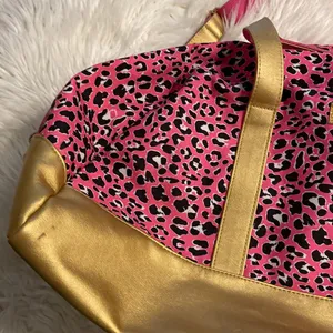 Simply Southern Weekender Bag excellent condition pink , gold and black high 13” thumbnail 14