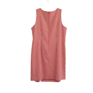 Vintage Women's Red Gingham Plaid Sleeveless Shift Dress Cottagecore Retro Shift thumbnail 5