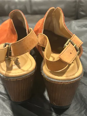 b.o.c. Suede Slingback Clog in Rust Orange Size 10 thumbnail 3