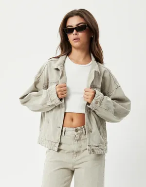 Afends Jean Jacket Gray Size XS thumbnail 1