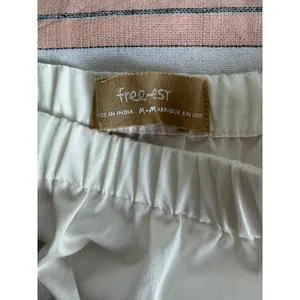 Free-est Free People Cream Cotton Mini Skirt Medium Elastic Waist Pockets thumbnail 10