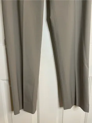 Lafayette 148 New York Taupe Straight-Leg Trousers Side Zipper Size 6 Bleecker thumbnail 3