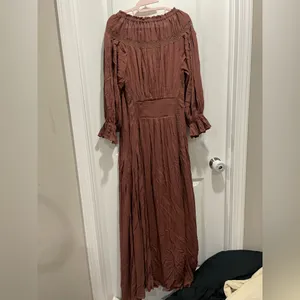 Free People Magdalia Maxi Dress Brown Size Medium thumbnail 7