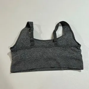 PUMA Gray Seamless Sports Bra Women’s Large Stretchy Comfort Fit thumbnail 2