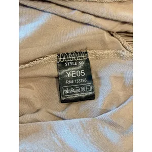 POL Tunic Tank Top Adjustable Straps Ruffle Lace Floral Accents Neutral thumbnail 4