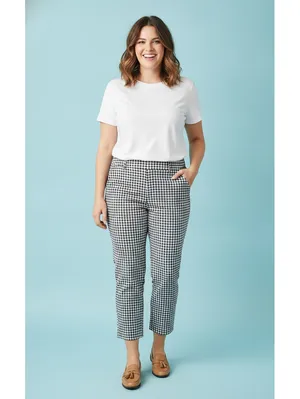Old Navy Pixie Pants Size 12 Black White Gingham High-Rise Cropped Trousers thumbnail 10