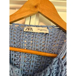 Zara Blue Sweater Vest‎ With Gold Buttons Size Medium thumbnail 7