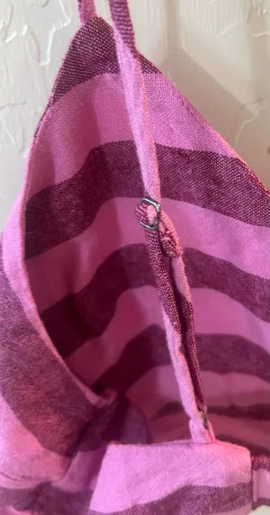 A New Day pink striped crop top Size thumbnail 3