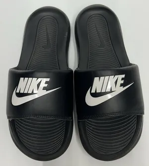 Nike Victori One Slides Women’s Size 8 Black White Logo CN9677-005 thumbnail 1