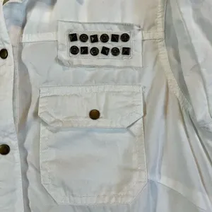 Seven For All Mankind Snap Button Up White Blouse Small thumbnail 14