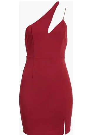 Lulu's Poised to Party One-Shoulder Cutout Cocktail Minidress Women's Large NWOT thumbnail 2