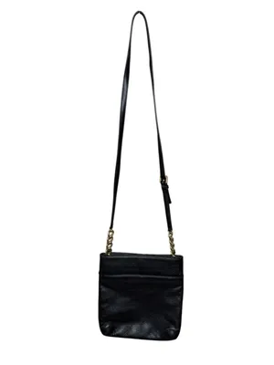 Michael Kors ✿ Hamilton Crossbody Handbag Bag ✿ Black Leather ✿ Gold Hardware ✿ thumbnail 5