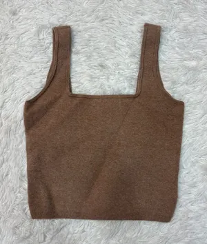 Abercrombie Brown Knit Square-Neck Tank Top thumbnail 1