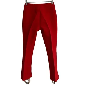 Vintage Bogner Ski Pants Wide Leg Stirrup‎ Red Wool Women's 6 READ thumbnail 2