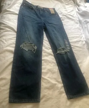 Levi’s Low Pro Mid Rise straight leg blue jeans size 30 thumbnail 1