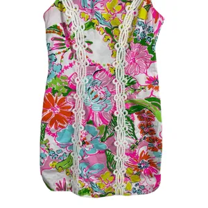 Lilly Pulitzer X Target Nosey Posie 4 Dress Bright Floral Pink Green Shift thumbnail 3