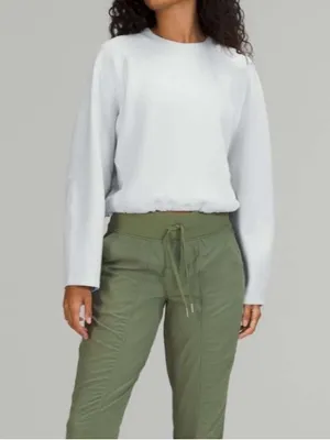 Lululemon AirWrap Modal Crew Long Sleeve Top, Alpine White, Size 16 thumbnail 2