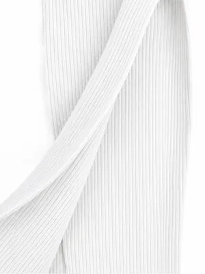 Naked Wardrobe Ribbed Side Slit Maxi Skirt in White Size Medium NWT thumbnail 3