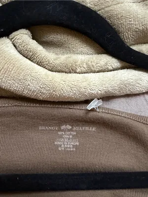 Brandy Melville Brown Ruched Long Sleeve Crop Top thumbnail 6