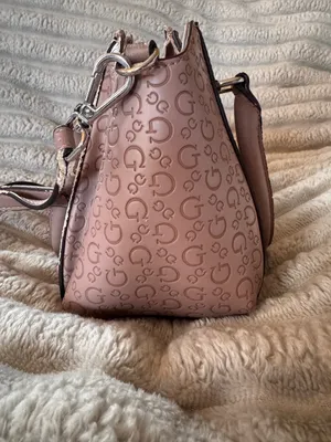 Guess Pink Monogram Mini Satchel Crossbody Purse thumbnail 6