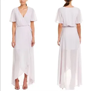 Show Me‎ Your Mumu Sophia Wrap Dress Lilac Lavender Flutter Sleeve Maxi Large thumbnail 12