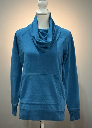 Blue L.L. Bean Funnel Neck Sweatshirt Size S EUC thumbnail 1