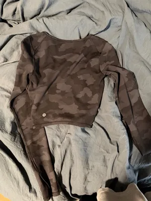 Lululemon Wunder Train Crop Top Long Sleeve Camo thumbnail 2