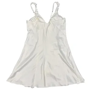 Flora Nikrooz Slip Dress Womens Small Ivory Satin Floral Strap Chemise thumbnail 10